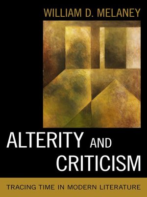 cover image of Alterity and Criticism